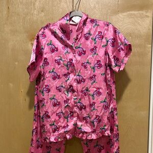 Xhilaration Pink Cherry Print Kids Pajama Set
